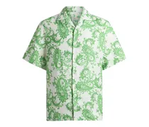 paisley bowling short-sleeve shirt - Weiß