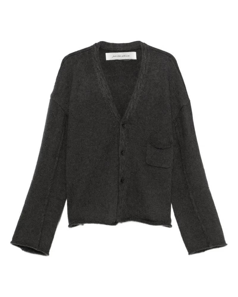 individual sentiments Cardigan mit V-Ausschnitt - Grau Grau