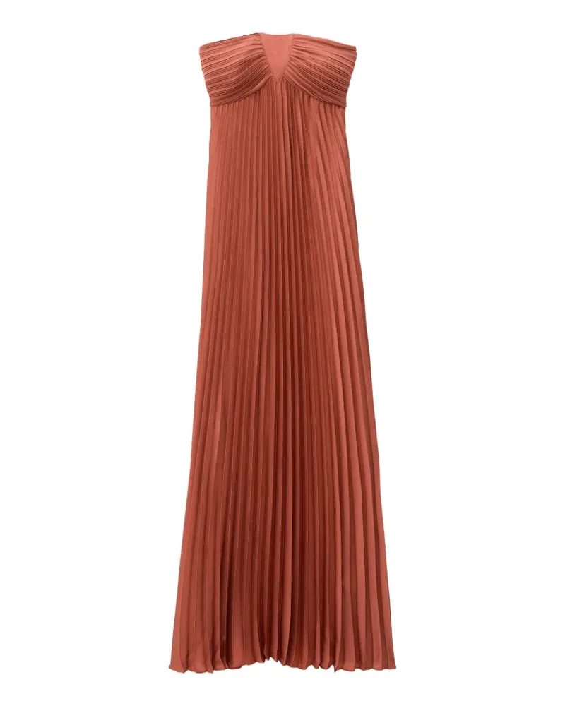 ba&sh Willow pleated strapless dress - Braun Braun