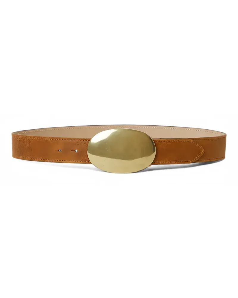 B-Low the Belt Mtra Washed oval-buckle leather belt - Braun Braun