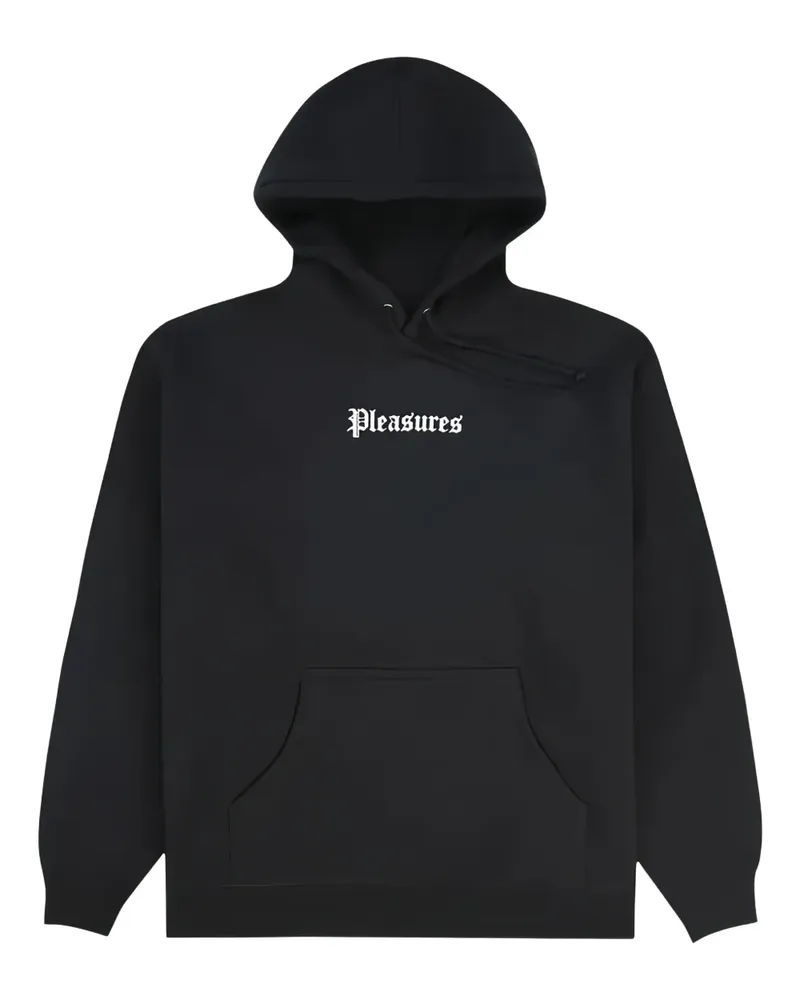 PLEASURES Hoodie mit Logo-Stickerei - Schwarz Schwarz