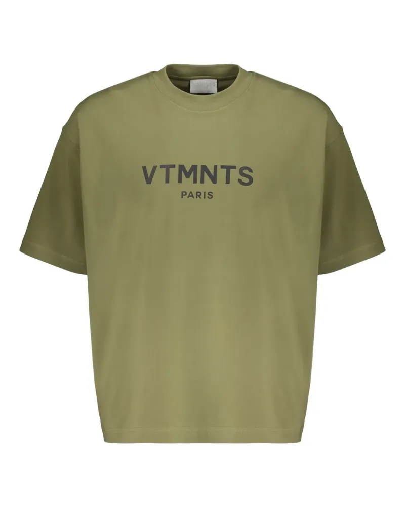 VETEMENTS T-Shirt mit Logo-Print - Grün Grün