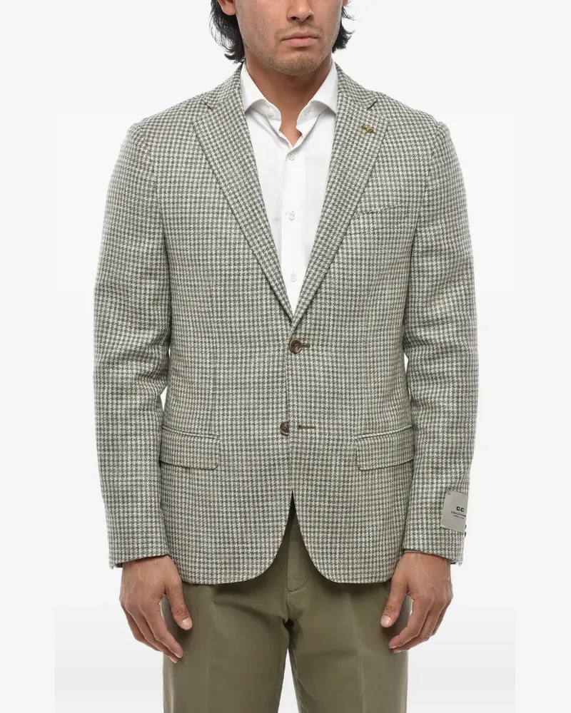 Corneliani houndstooth single-breasted blazer - Grau Grau
