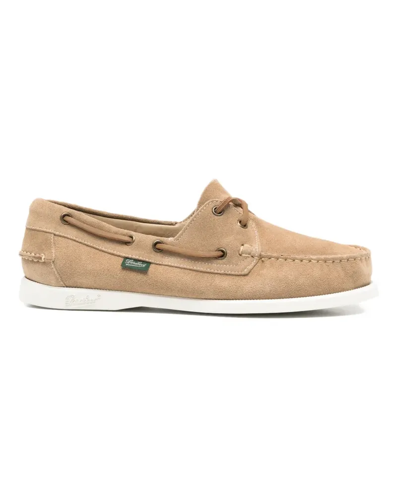 Paraboot lace-up suede boat shoes - Nude Nude