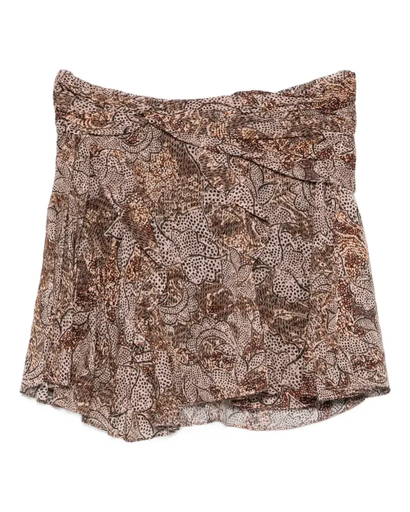 Isabel Marant Camia printed mini skirt - Nude Nude