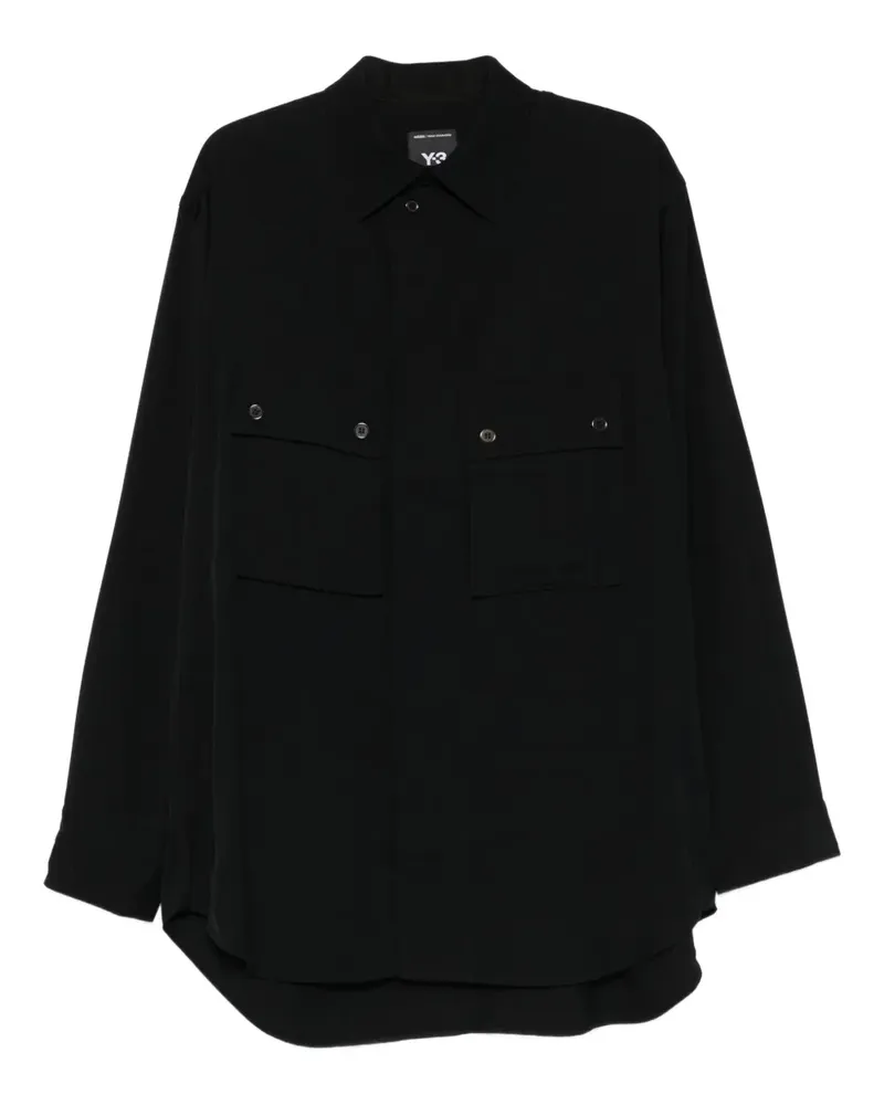 Y-3 Hemd mit geknöpfter Tasche - Schwarz Schwarz