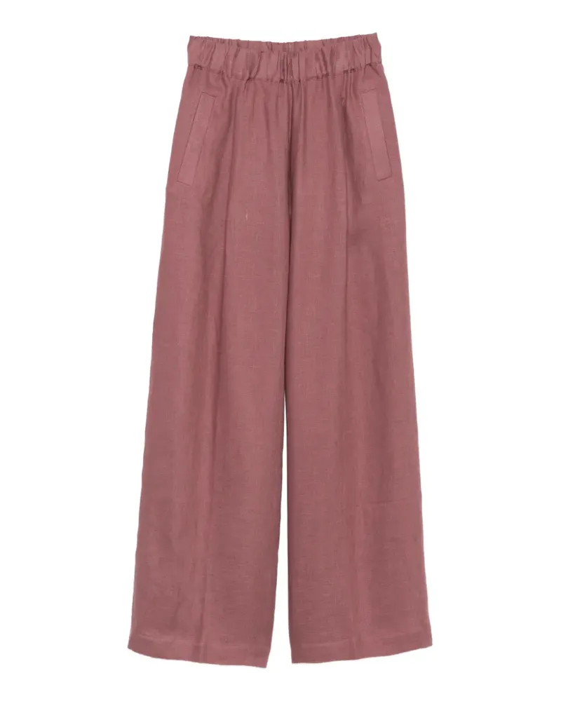 Semicouture elasticated-waist wide-leg trousers - Rosa Rosa