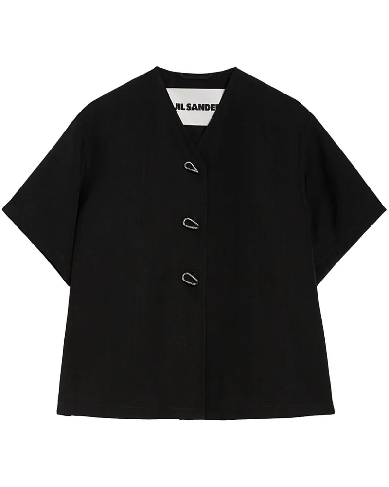 Jil Sander Kurzärmeliges Hemd - Schwarz Schwarz