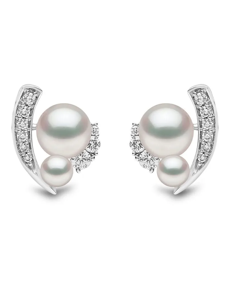 YOKO London 18kt Trend Weißgoldohrringe mit Diamanten - Silber Silber