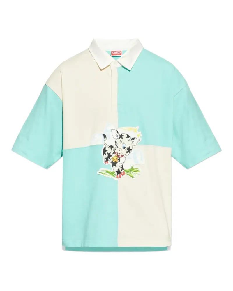 Kenzo cartoon polo shirt - Blau Blau