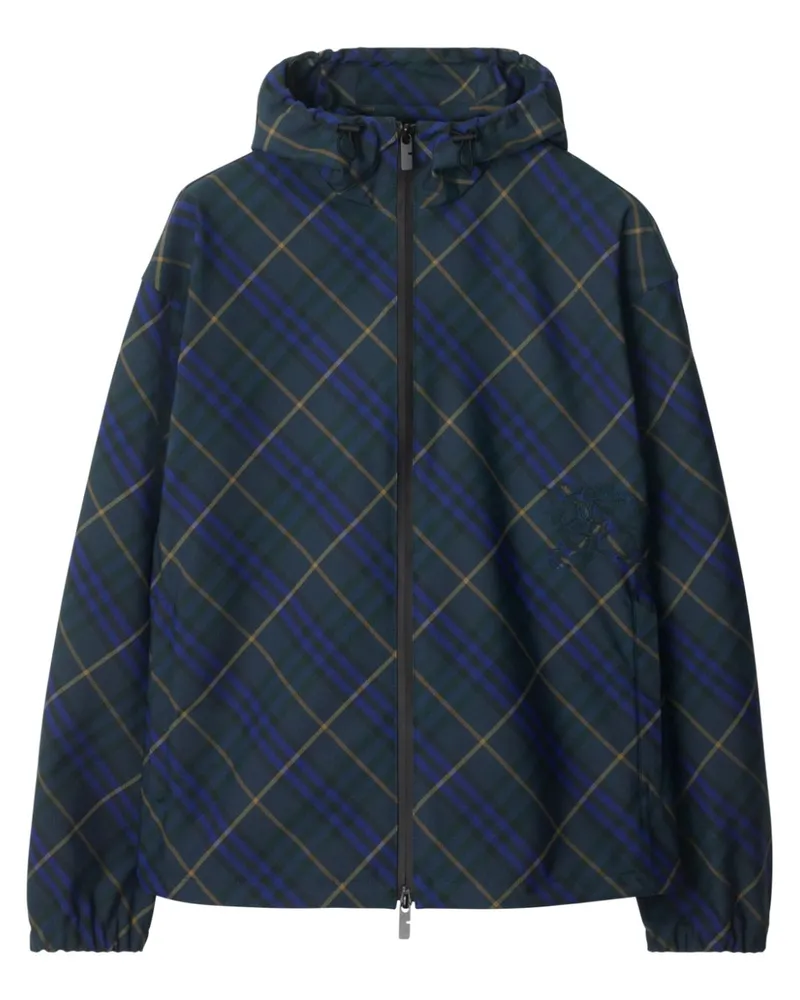 Burberry Jacke mit Check-Muster - Blau Blau