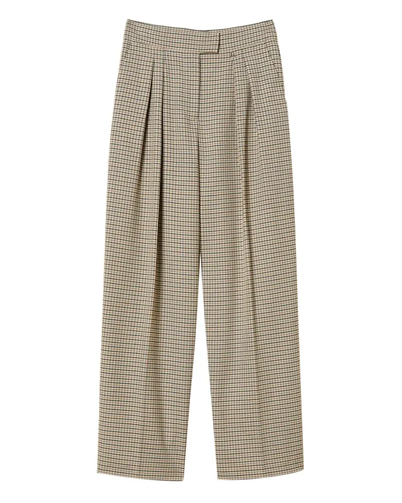 Twin-Set Palazzohose mit Hahnentrittmuster - Nude Nude