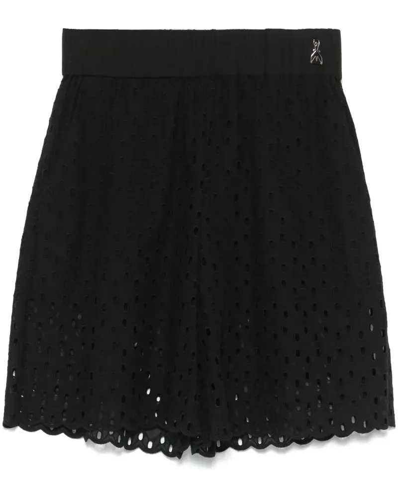 Patrizia Pepe Shorts mit Lochstickerei - Schwarz Schwarz