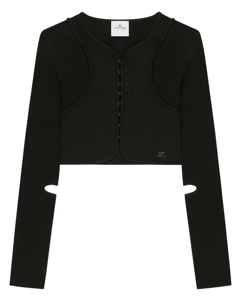 Courrèges Gestrickte Scuba Jacke - Schwarz Schwarz
