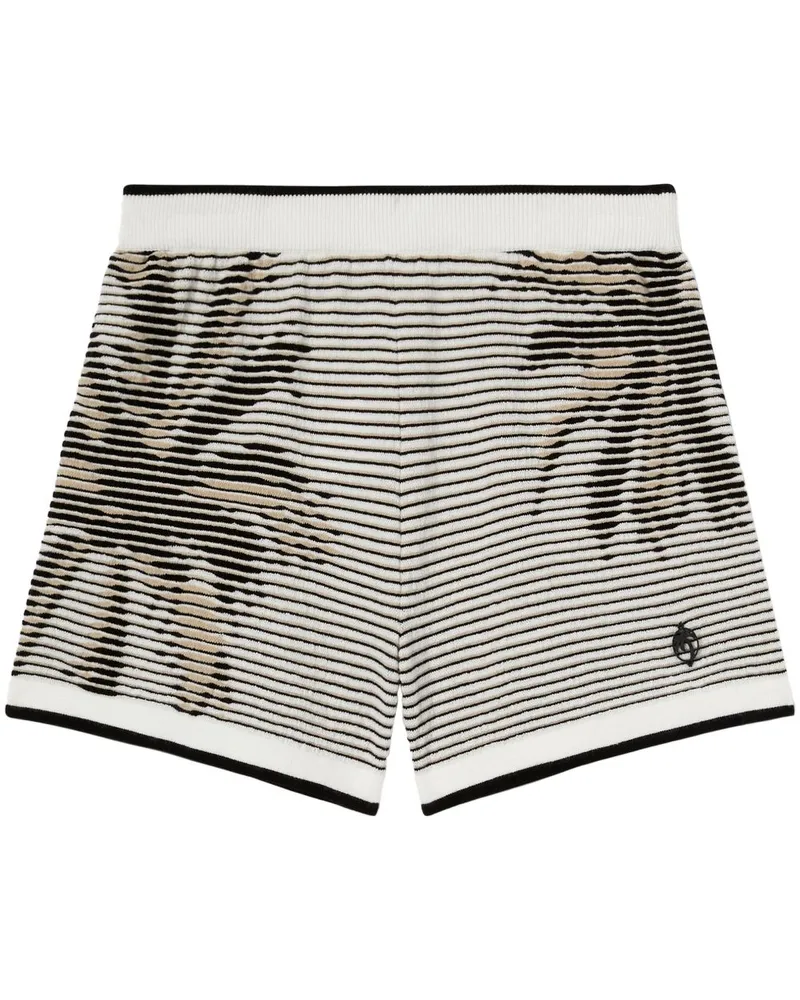 Palm Angels Gestrickte Shorts aus Palmen-Jacquard - Weiß Weiß
