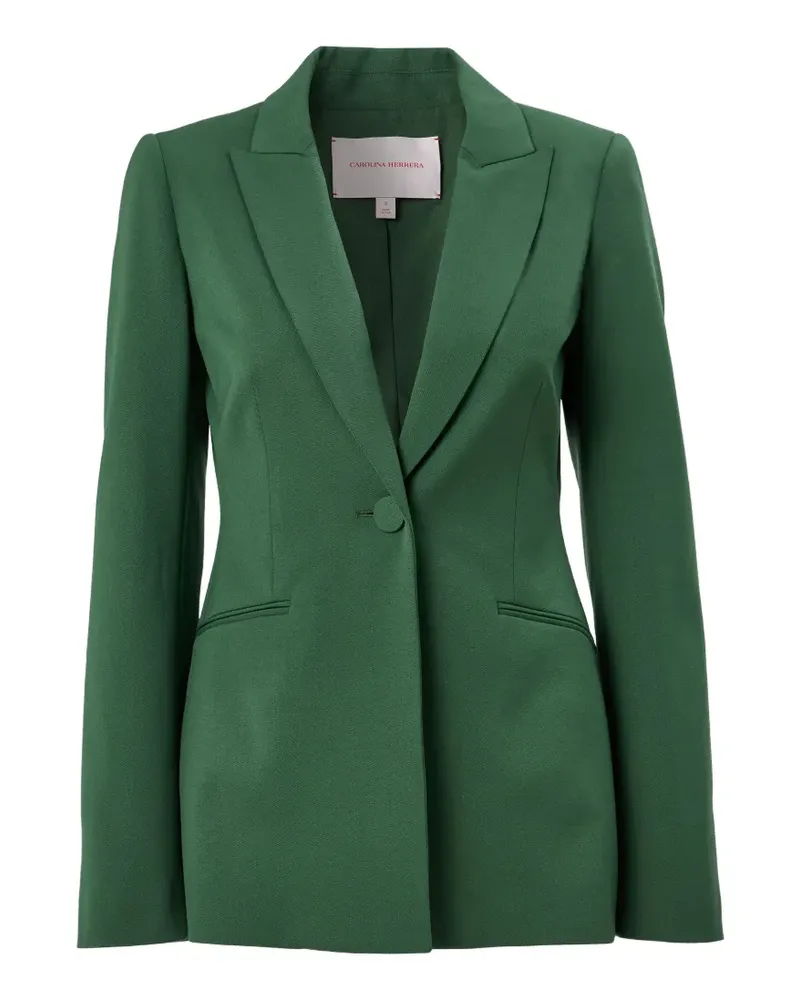 Carolina Herrera New York peak-lapel single-breasted blazer - Grün Grün