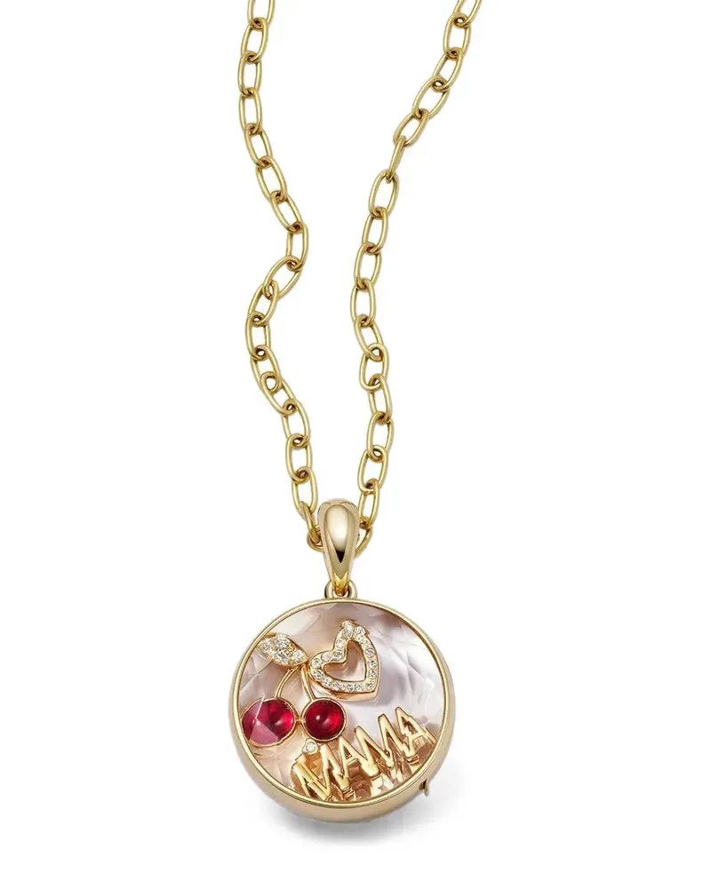 Loquet Mama diamond charm - Gold Gold