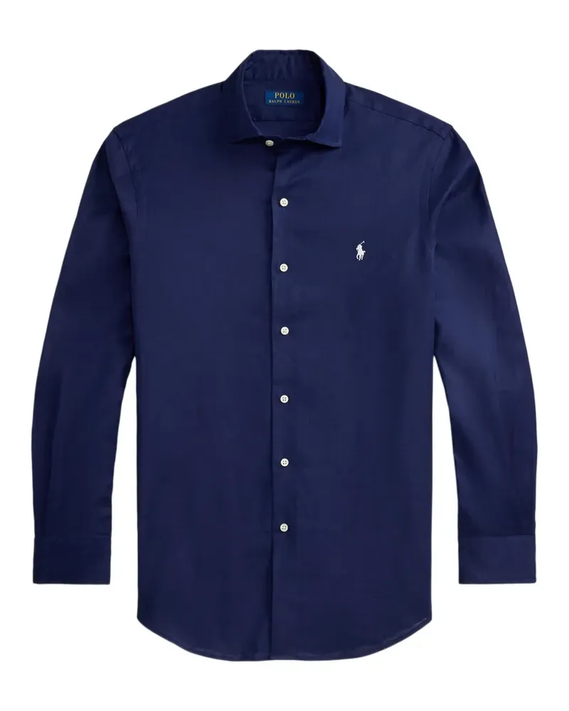 Ralph Lauren Leinenhemd mit Knöpfen - Blau Blau