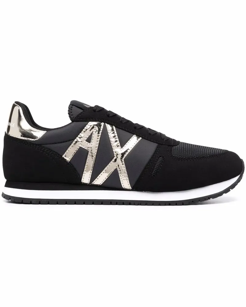 Armani Exchange Sneakers mit Logo-Print - Schwarz Schwarz