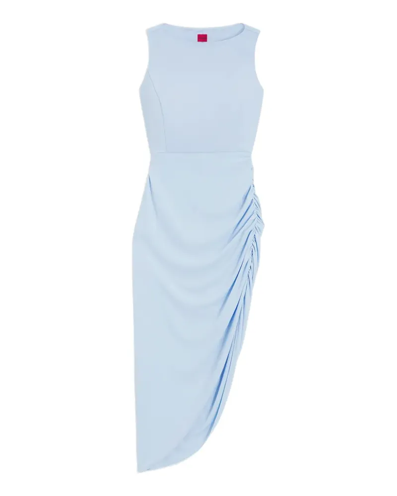 HUGO BOSS ruched asymmetric dress - Blau Blau