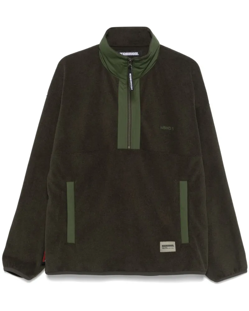 Neighborhood Fleece-Sweatshirt mit Reißverschluss - Grün Grün
