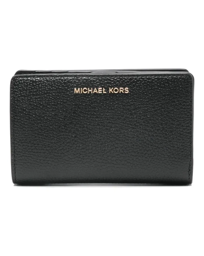Michael Kors Mittelgroßes Portemonnaie aus strukturiertem Leder - Schwarz Schwarz