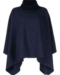 Cinzia Rocca Cape mit Rollkragen Blau