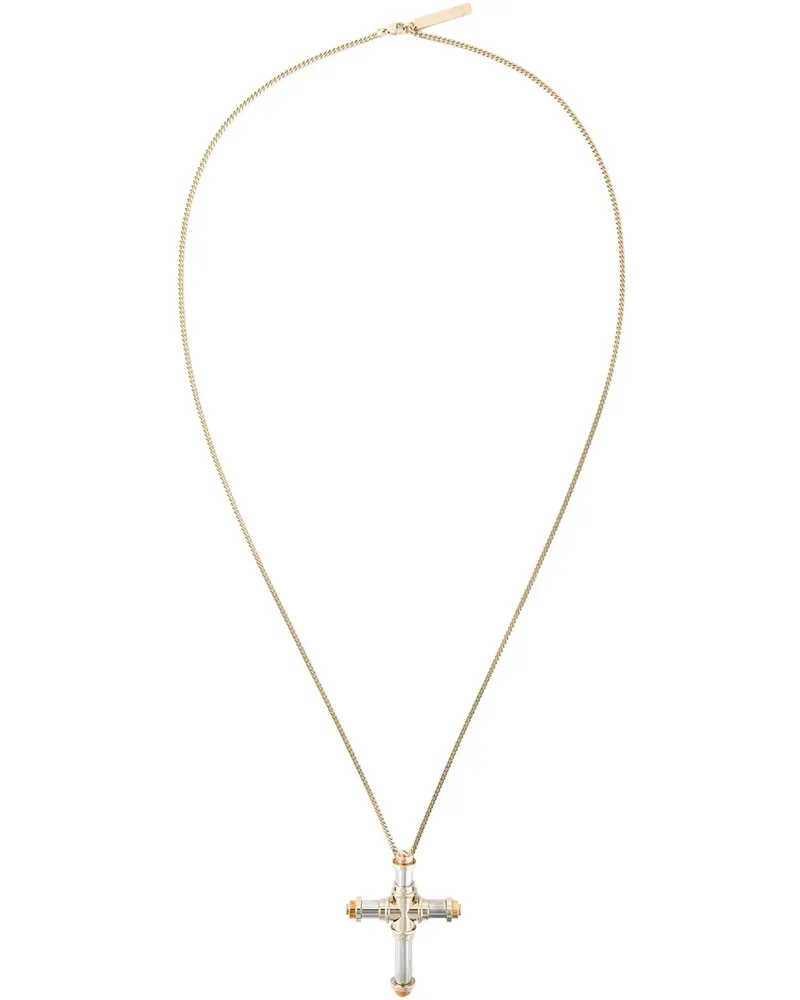 Givenchy Halskette mit Kreuz-Anhänger - Metallic Metallic