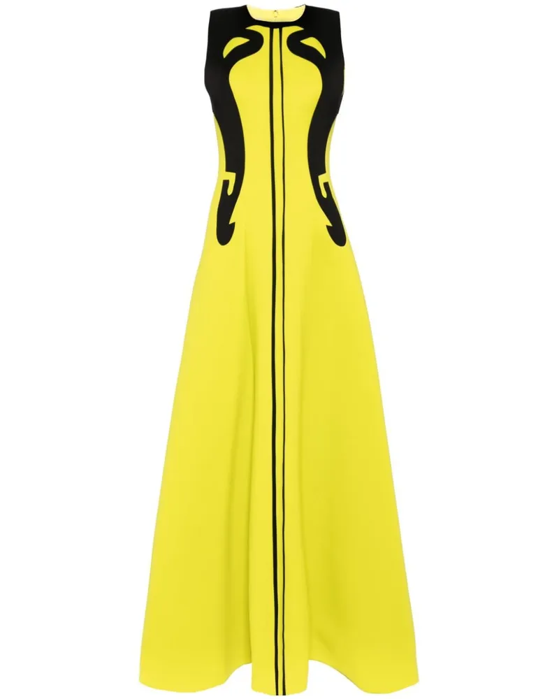 Saiid Kobeisy Neopren-Abendkleid mit Einsätzen - Grün Grün