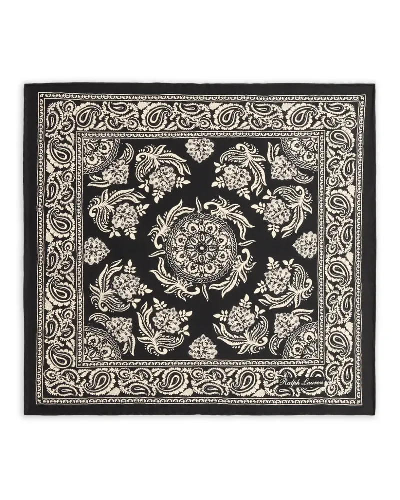Ralph Lauren Einstecktuch aus Seide mit Print - Schwarz Schwarz