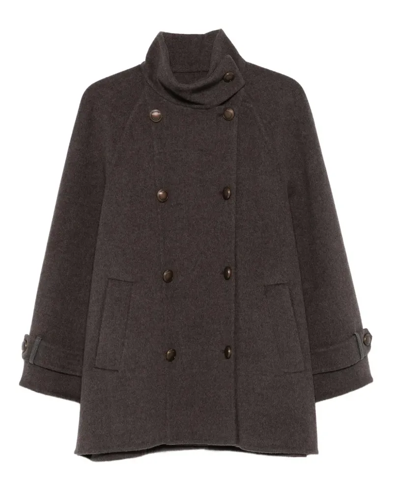 Brunello Cucinelli Doppelreihiger Mantel - Braun Braun