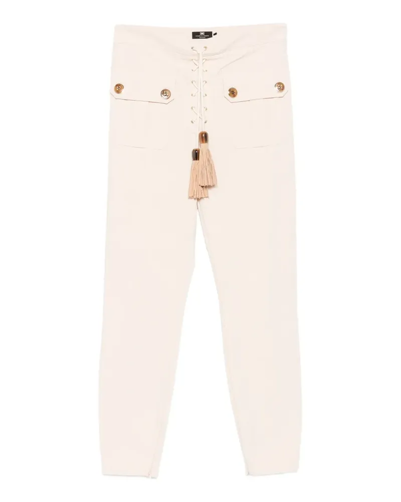 Elisabetta Franchi drawstring pocket trousers - Nude Nude