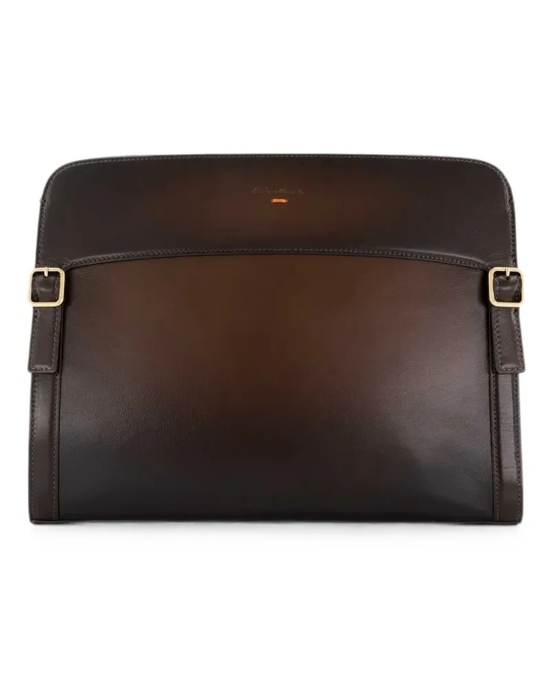 Santoni Handtasche mit Schnalle - Braun Braun