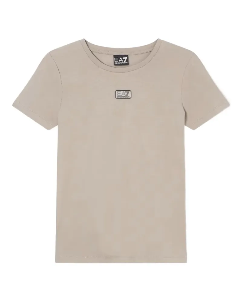 EA7 T-Shirt mit Logo-Patch - Nude Nude
