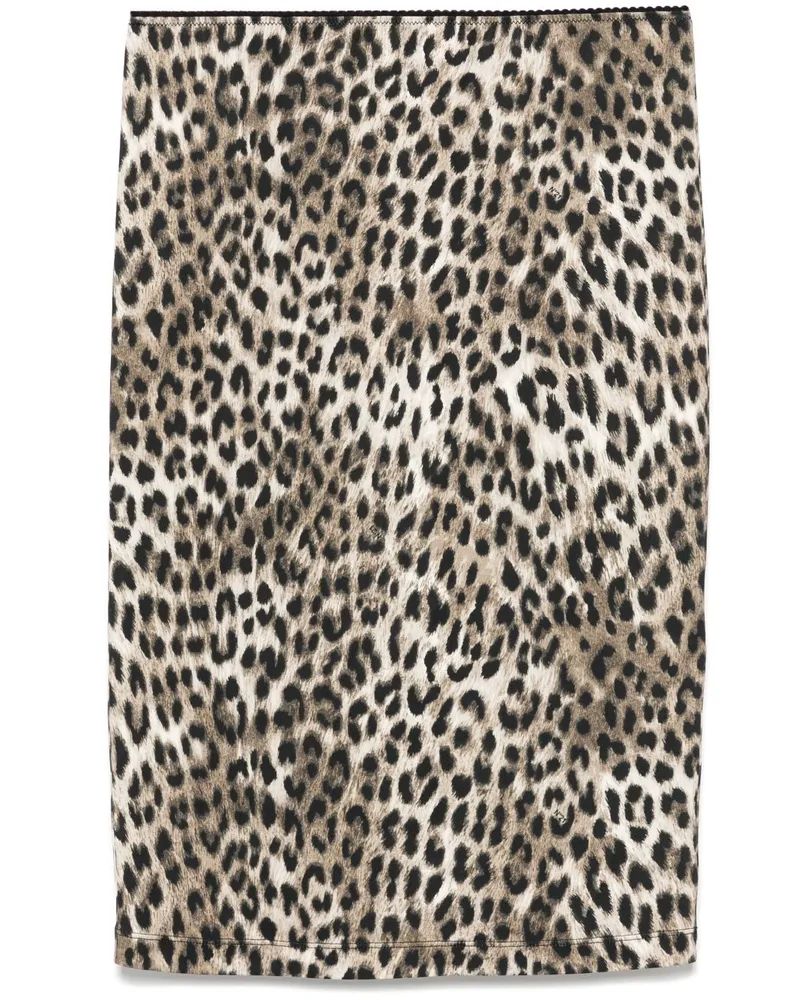 N° 21 Minirock mit Leoparden-Print - Braun Braun