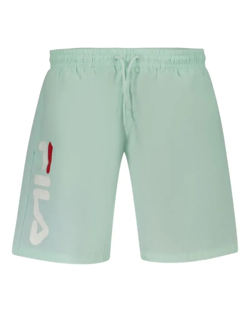 Fila Caravello Badeshorts mit Logo-Print und Kordelzug - Grün Grün