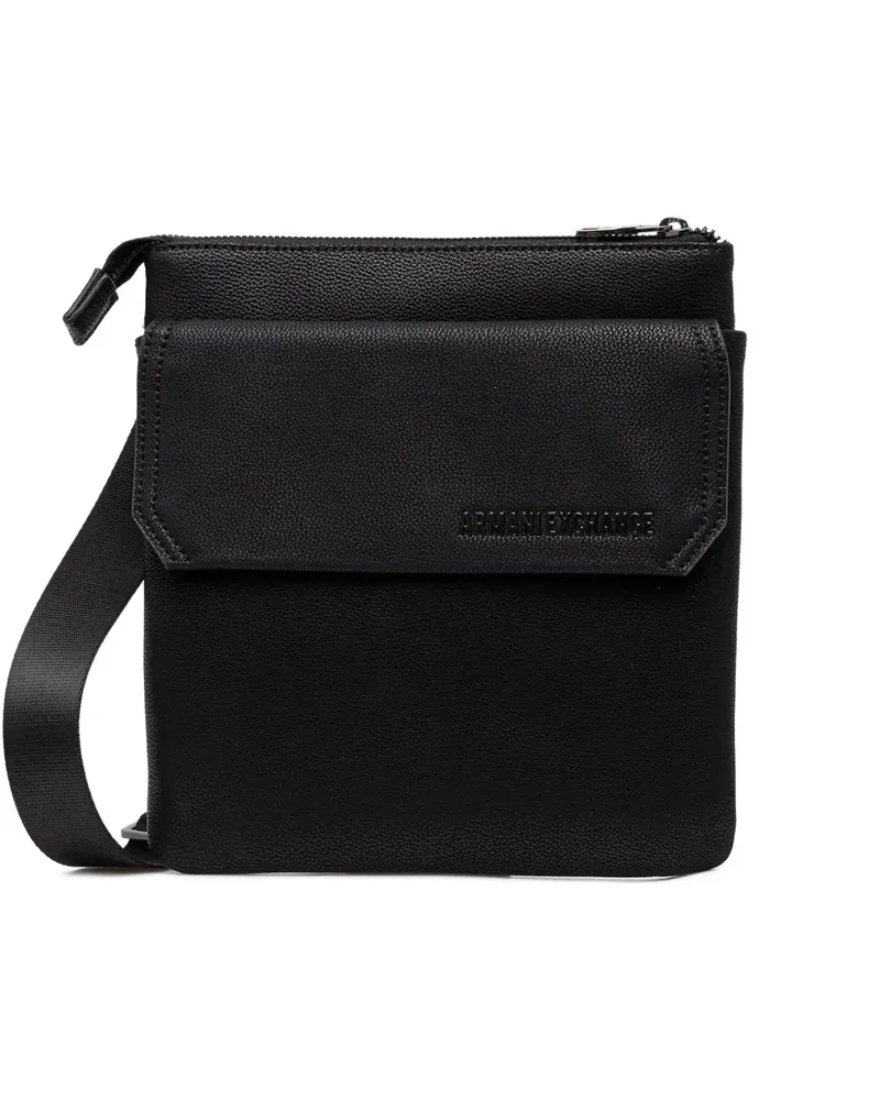 Armani Exchange logo-detail pocket messenger bag - Schwarz Schwarz