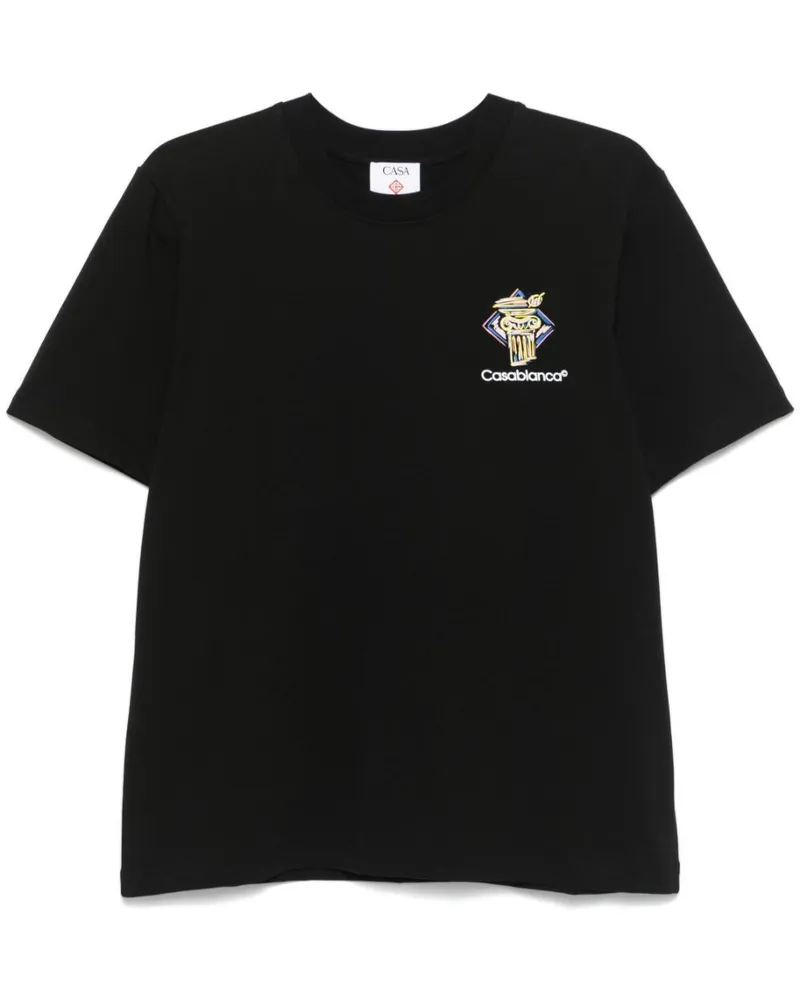 Casablanca Paris T-Shirt mit Print - Schwarz Schwarz
