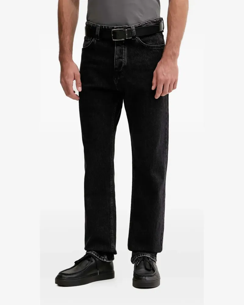 HUGO BOSS Jeans mit Logo-Prägung - Schwarz Schwarz