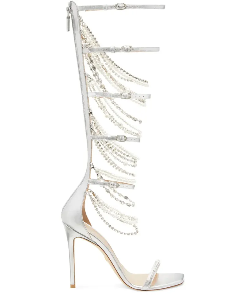 Stuart Weitzman Pearldrop Römersandalen 110mm - Silber Silber