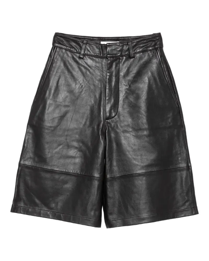FRANKIE Shop Shorts mit Ledereinsätzen - Braun Braun