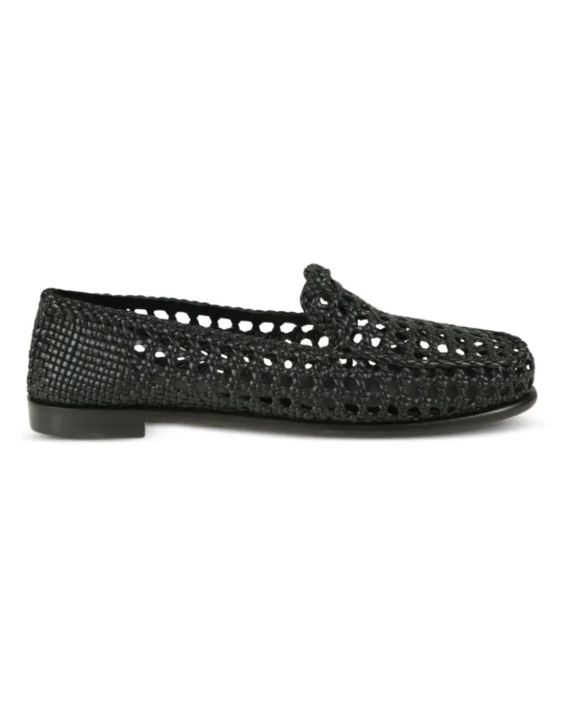 Dragon Diffusion Dolly XXL woven leather ballet flats - Schwarz Schwarz