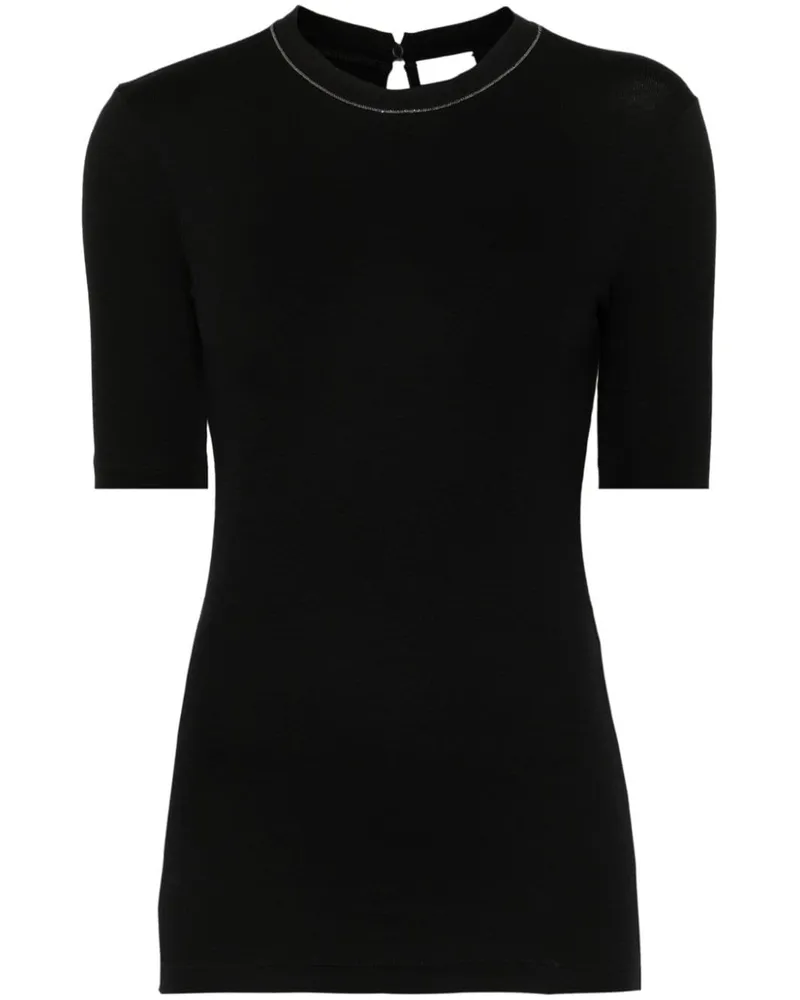 Brunello Cucinelli Pullover mit Monili-Detail - Schwarz Schwarz