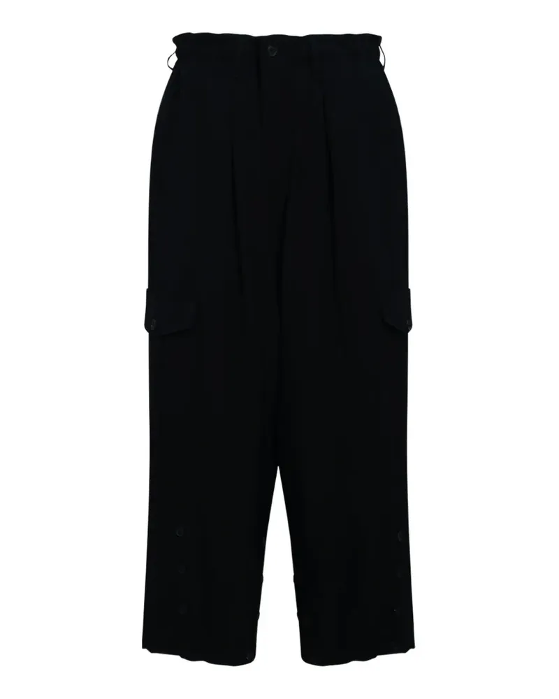 Yohji Yamamoto Hose mit Knöpfen - Schwarz Schwarz