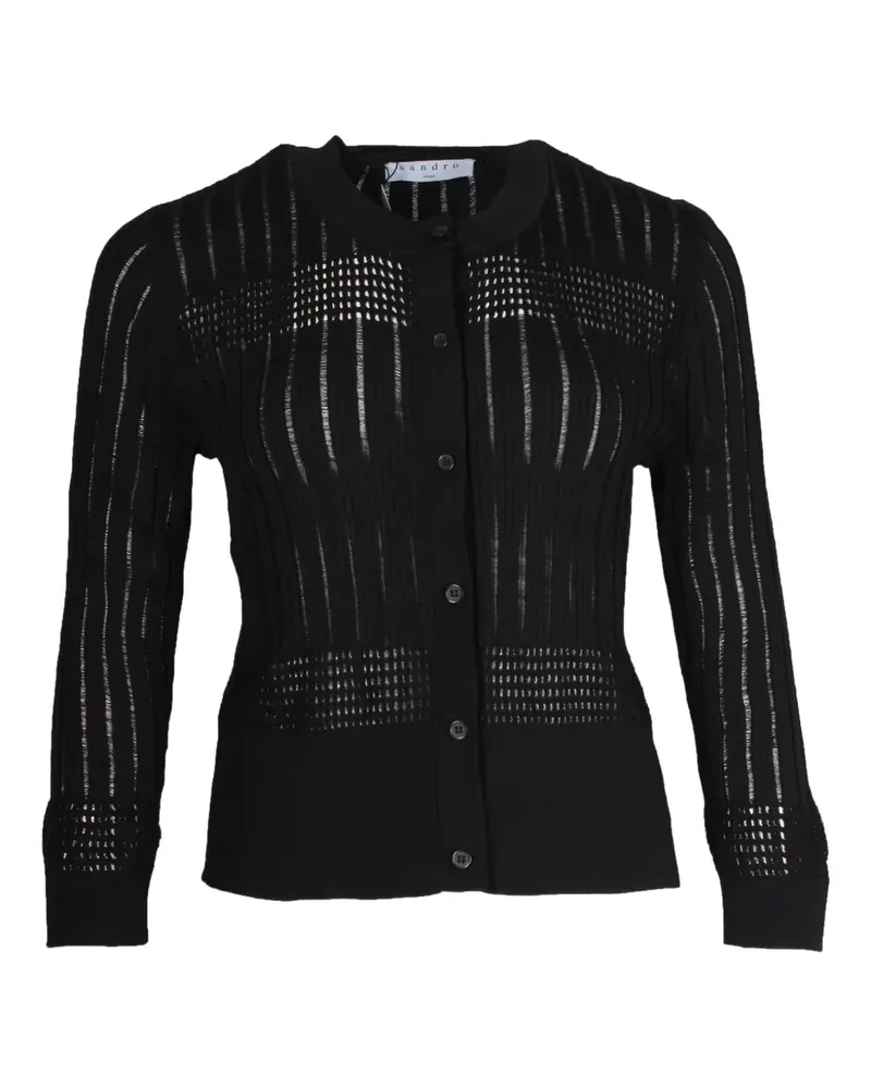 Sandro ribbed cardigan - Schwarz Schwarz