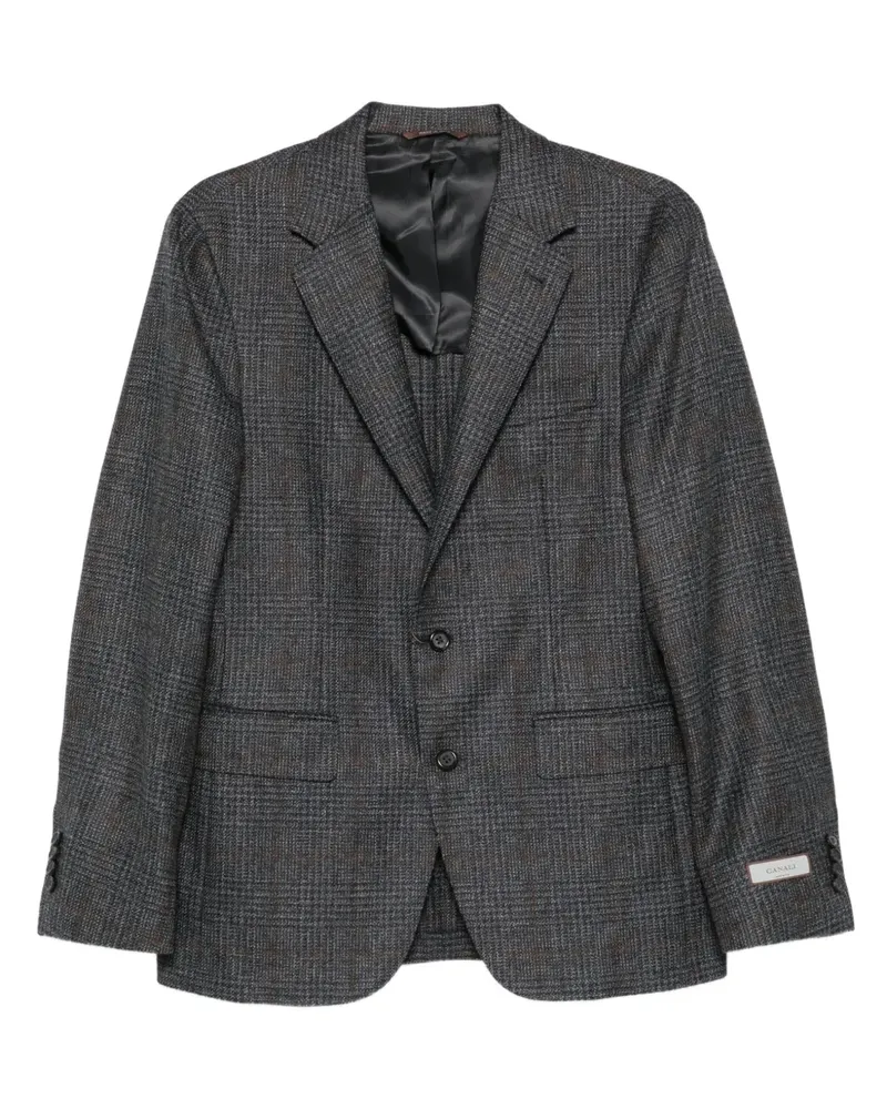 Canali Kariertes Sakko - Grau Grau
