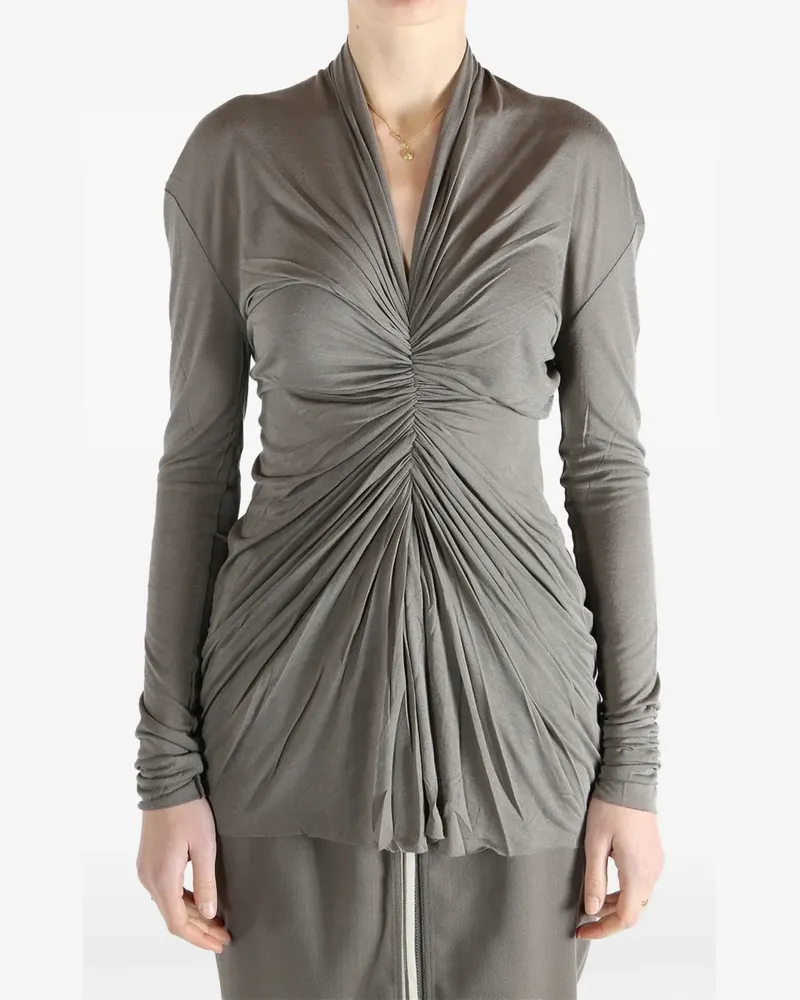 Rick Owens draped top - Grau Grau