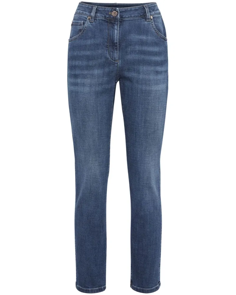 Brunello Cucinelli Jeans im Distressed-Look Blau