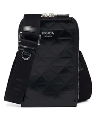 Prada Handyhülle aus Leder Schwarz