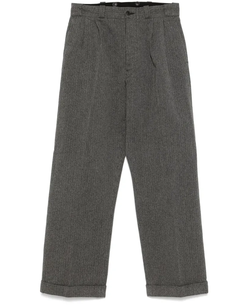 Taiga Takahashi Gestreifte Hose - Grau Grau